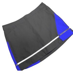 Slazenger Golf Skirt Skort Tennis Black Blue White Stripe Athleisure Fitness 16